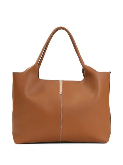 Tod's Medium-small Leather Shopping Bag In Pattern
