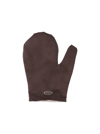 Tod's Tod`s Men's 100% Polyester Gloves In Brown