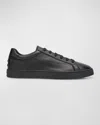 Tod's Rubber Sole Round Toe Low-top Sneakers In Black