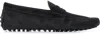Tod's Men's Almond Toe Leather Loafers In Black