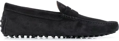 TOD'S MEN'S ALMOND TOE LEATHER LOAFERS