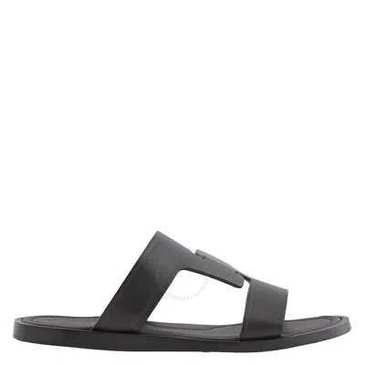 Tod's Tods Men's Black Flat Leather Sandals