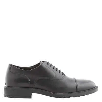 Pre-owned Tod's Tods Men's Black Leather Dress Oxford Lace Up