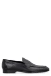 Tod's Brown Butter Soft Leather Loafers For Men In Black