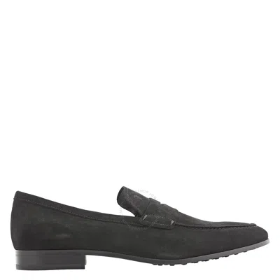 Tod's Tods Men's Black Suede Penny Loafers