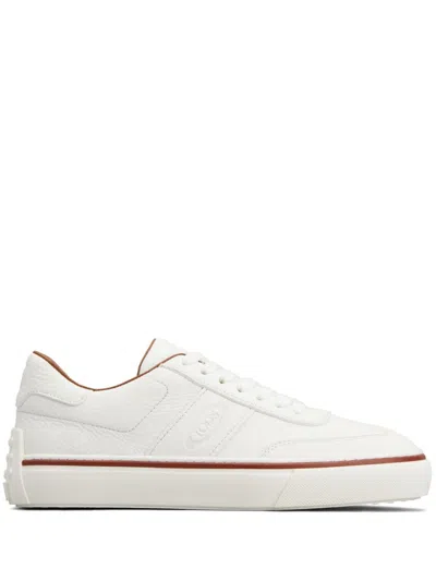 Tod's Sneakers In Leather In White