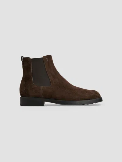 Tod's Men's Chelsea Leather Ankle Boots In Black