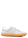 Tod's Light Suede Casual Lace Up Shoes For Men In Nude & Neutrals