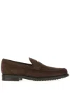 Tod's Leather Loafer Shoes In Brown
