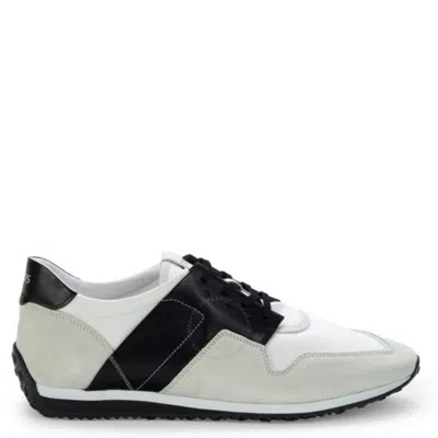 Tod's Tods Men's Deconstructed Sports Leather And Suede Sneakers In White
