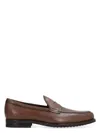 Tod's Loafers In Brown Antique-effect Leather In Brown