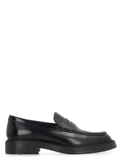 TOD'S MEN'S FULL GRAIN LEATHER LOAFERS
