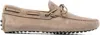 Tod's Gommino Driving Leather Slippers In Beige