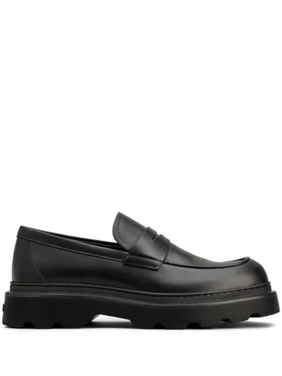 Tod's Gommino Leather Loafers In Black