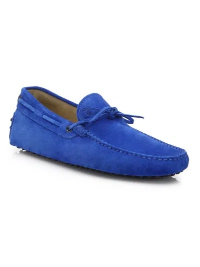 Tod's Men's Gommino Suede Driving Loafers In Blue