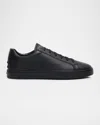 Tod's Low-top Leather Sneakers In Black
