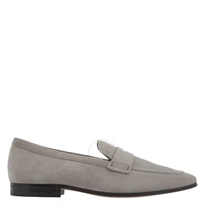 Tod's Tods Men's Grey Steam Suede Loafers In Gray