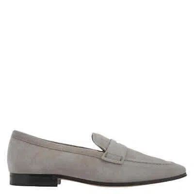 Pre-owned Tod's Tods Men's Grey Steam Suede Loafers, Brand Size 6 ( Us Size 7 ) In Gray