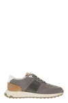 TOD'S MEN'S GREY SUEDE AND LEATHER SNEAKERS