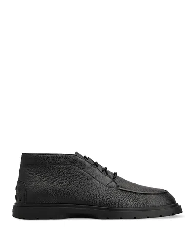 Tod's Men's Leather Desert Drawstring Chukka Boots In Black