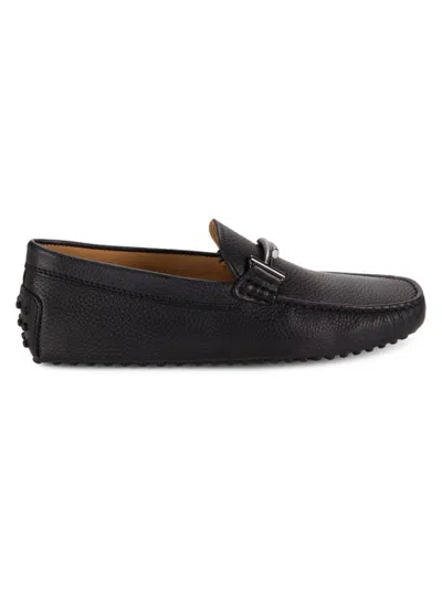 Tod's Men's Leather Driving Bit Loafers In Black