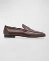 Tod's Men's Leather Penny Loafers In Dark Brown