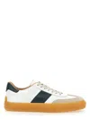 Tod's Round Toe Panel Sneakers In White