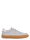 Tod's Light Grey Suede Casual Lace-up Shoes For Men In Grey