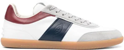 TOD'S MEN'S LUXURIOUS CALF LEATHER TAB SNEAKERS