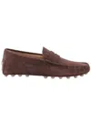 Tod's Man Loafers Chocolate Brown Size 7.5 Leather In Multi