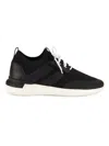Tod's Sportivo Light Knit & Leather Sneaker In Black White