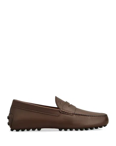 Tod's Men's Mocassino Gommino Penny Loafers In Brown