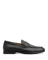 Tod's Men's Mocassino Gomma Leather Penny Loafers In Black Pebbled Leather