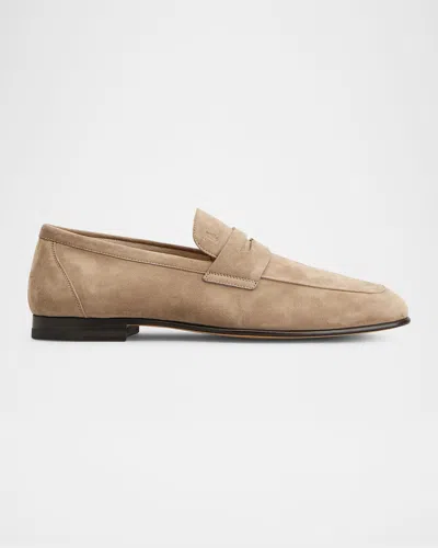 Tod's Men's Mocassino Suede Penny Loafers