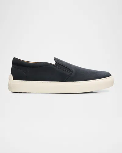 Tod's Slip-ons Aus Nubukleder In Black