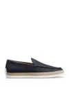 Tod's Slip On Suede Leather Sneakers In Blue