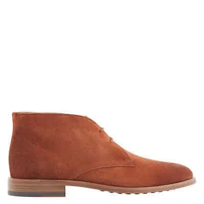 Pre-owned Tod's Tods Men's Oak Velvety Suede Desert Boots