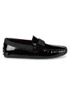 TOD'S MEN'S PATENT LEATHER MOCCASIN DRIVING LOAFERS