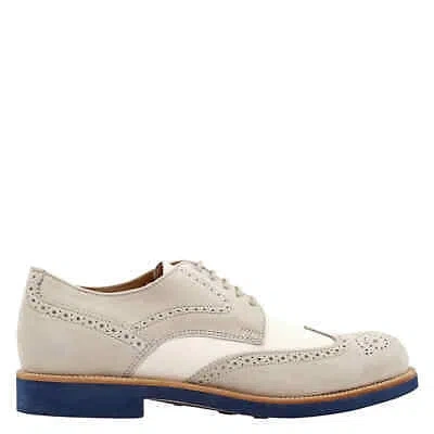 Pre-owned Tod's Tods Men's Perforated Two-tone Nubuck Oxford Brogues In Multicolor