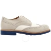 TOD'S TODS MEN'S PERFORATED TWO-TONE NUBUCK OXFORD BROGUES