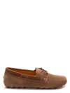 Tod's Light Walnut Leather Driving Moccasin Made In Italy Men In Hazelnut