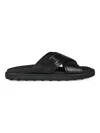 Tod's Slides Cross Strap Flat Sole Open Toe In Black