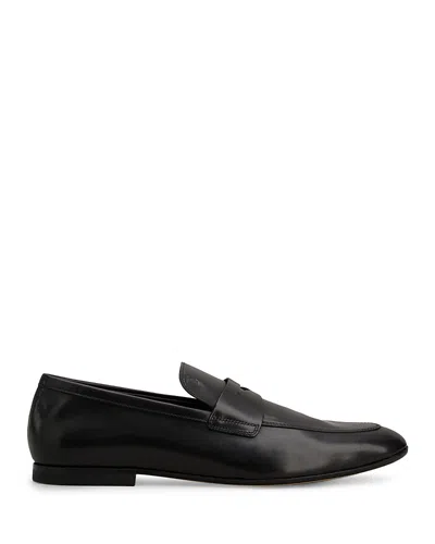 Tod's Men Leather T Timeless Loafers In Black