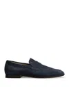 Tod's Men's Suede Penny Slip-on Shoes In Night