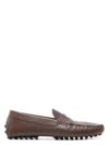 Tod's City Gommini Leather Drivers In Brown