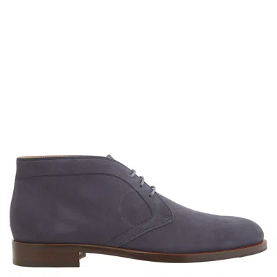 Tod's Tods Men's Suede Lace-up Derby Shoes In Blue