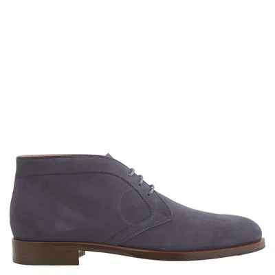 NEW TOD\'S men\'s derby lace-up casual shoes in blue suede Tod main image 2