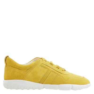 Tod's Tods Men's Suede Lace-up Low-top Sneakers In Yellow