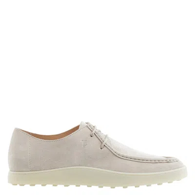 Tod's Tods Men's Suede Lace-up Sneakers In White