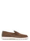Tod's Men Suede Slipper Moccasin In Brown
